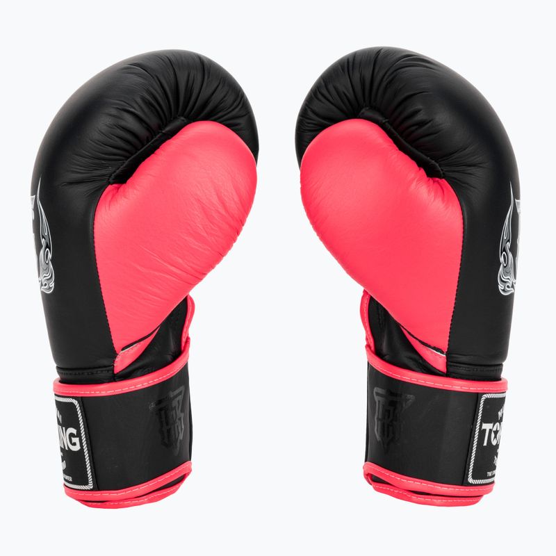 Mănuși de box Top King Reborn Boxing Semi Leather black/pink 3