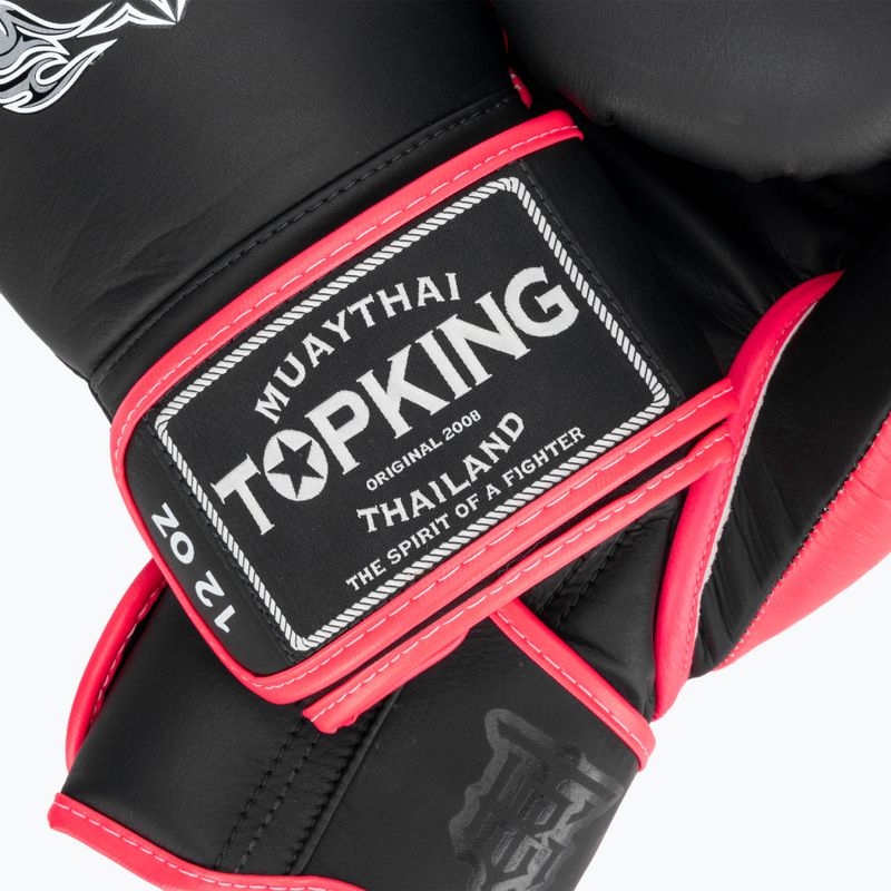 Mănuși de box Top King Reborn Boxing Semi Leather black/pink 4