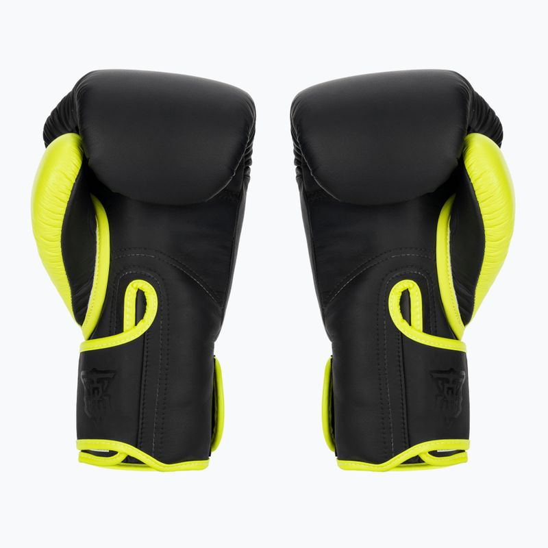 Mănuși de box Top King Reborn Boxing Semi Leather black/yellow 2