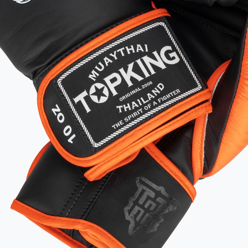 Mănuși de box Top King Reborn Boxing Semi Leather black/orange 4