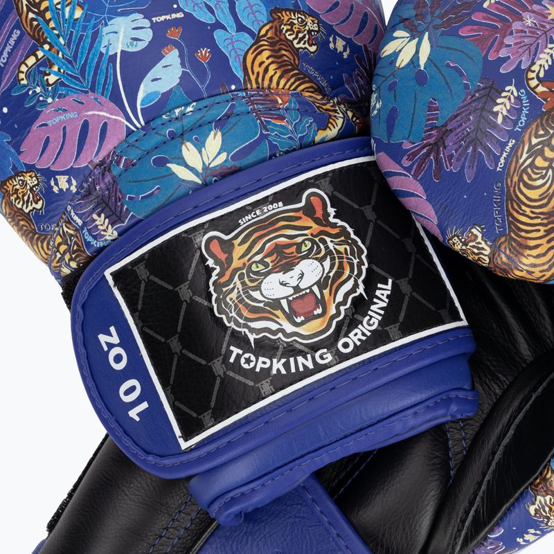 Mănuși de box Top King Boxing Wild Tiger black/blue 4