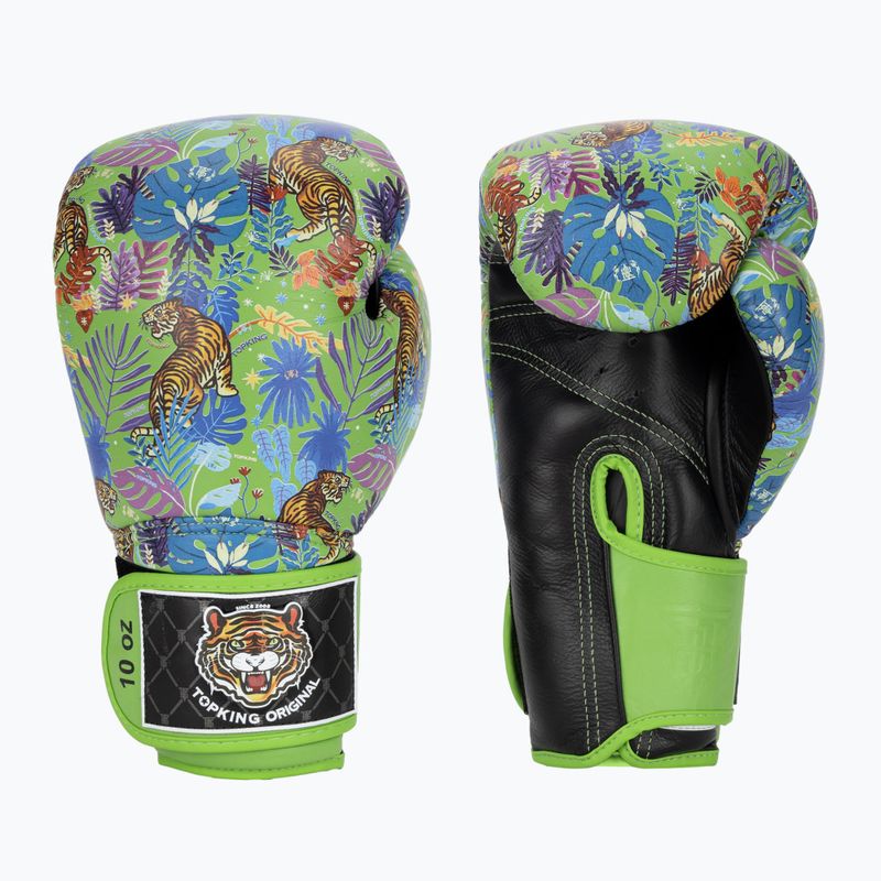 Mănuși de box Top King Boxing Wild Tiger black/green