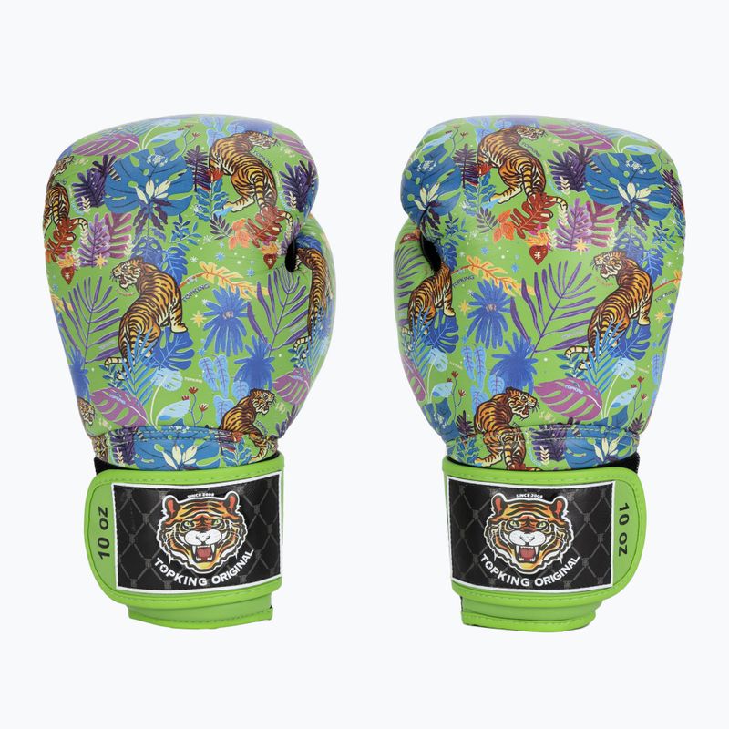 Mănuși de box Top King Boxing Wild Tiger black/green
