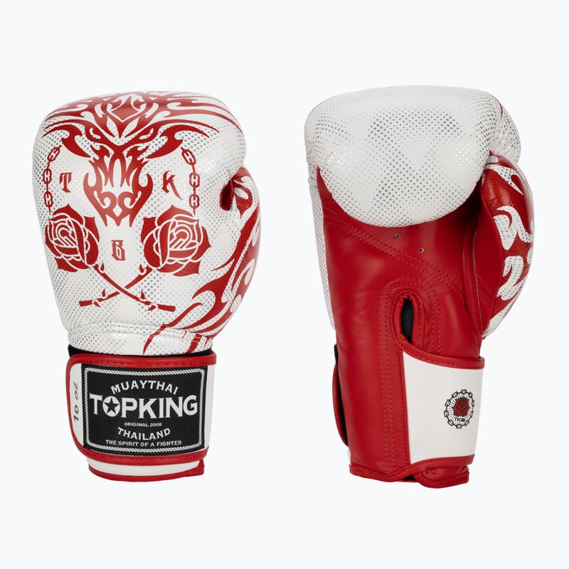 Mănuși de box Top King Boxing Dragon red/white