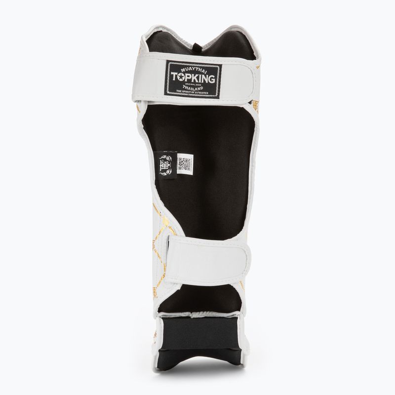 Apărători de tibie Top King Chain Semi Leather white/gold 4
