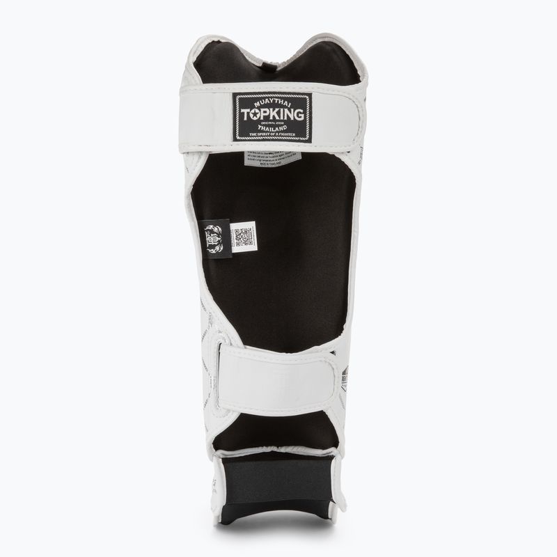 Apărători de tibie Top King Chain Semi Leather white/silver 4