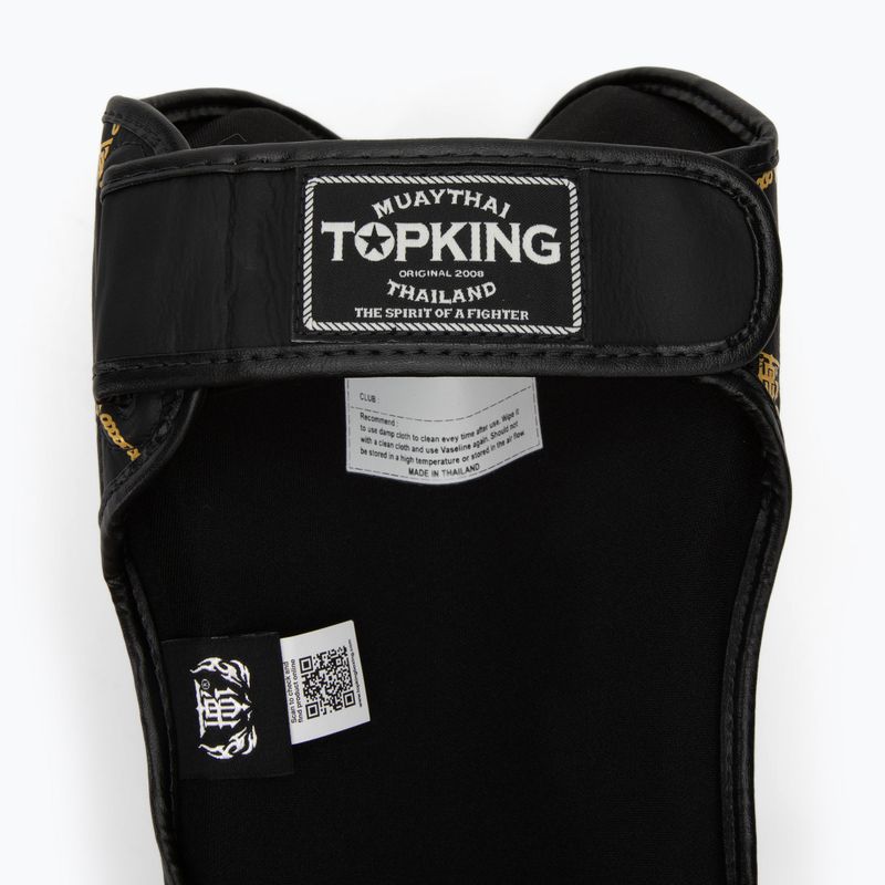 Apărători de tibie Top King Chain Semi Leather black/gold 4