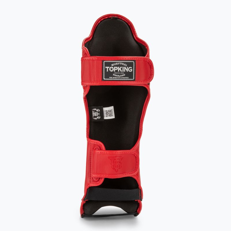Apărători de tibie Top King Pro Semi Leather red 4