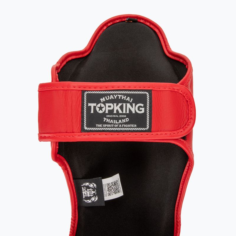 Apărători de tibie Top King Pro Semi Leather red 6