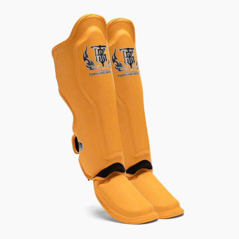 Apărători de tibie Top King Pro Semi Leather yellow
