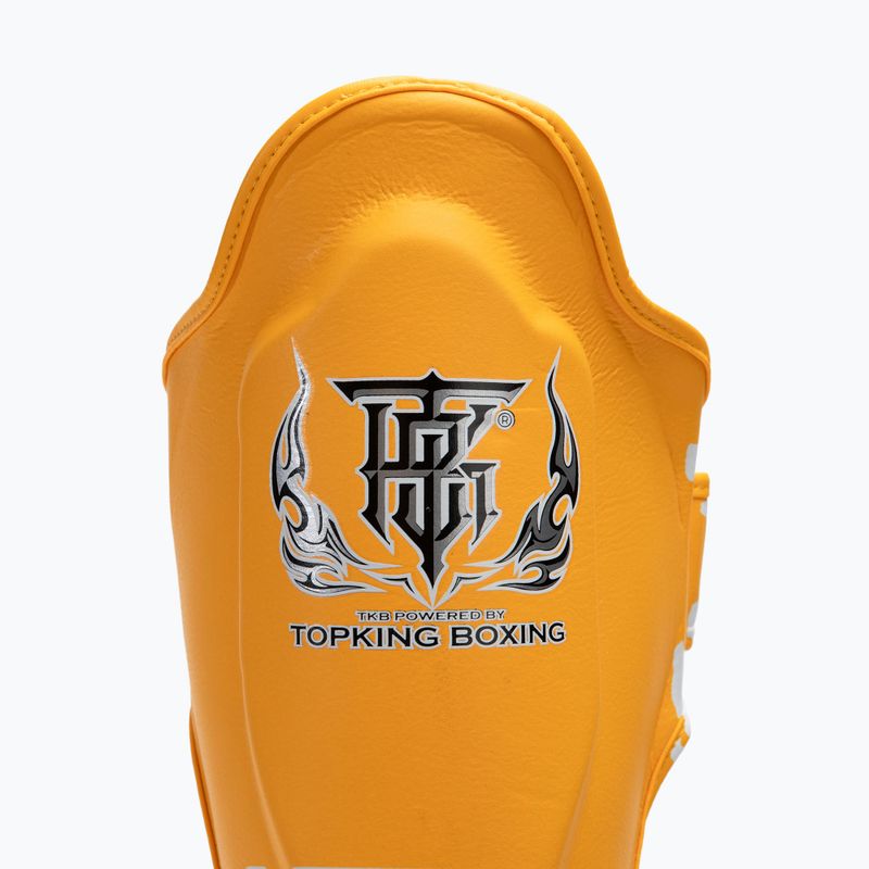 Apărători de tibie Top King Pro Semi Leather yellow 3