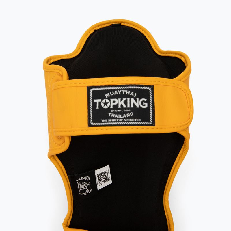 Apărători de tibie Top King Pro Semi Leather yellow 4