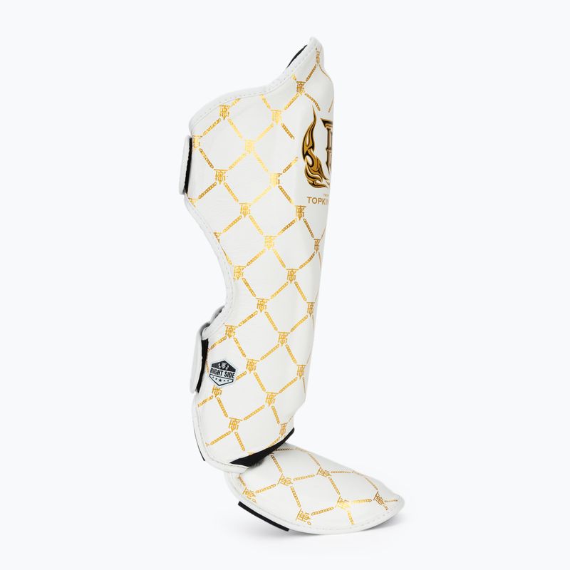 Apărători de tibie Top King Chain white/gold 2