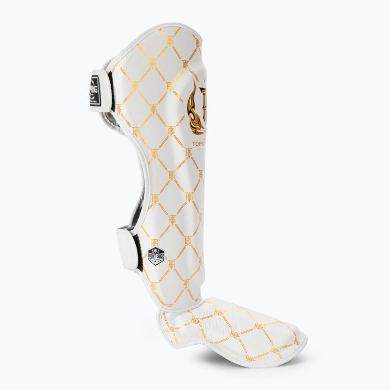 Apărători de tibie Top King Chain white/gold 2