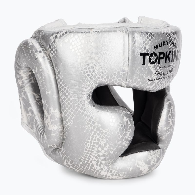 Cască de box Top King Super Star white/silver