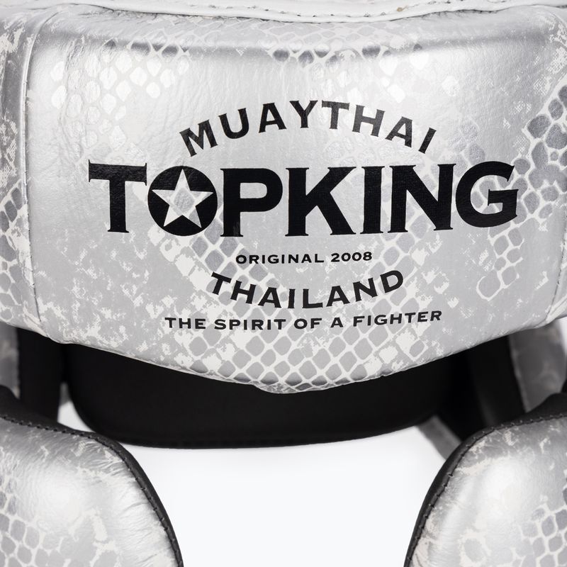Cască de box Top King Super Star white/silver 4