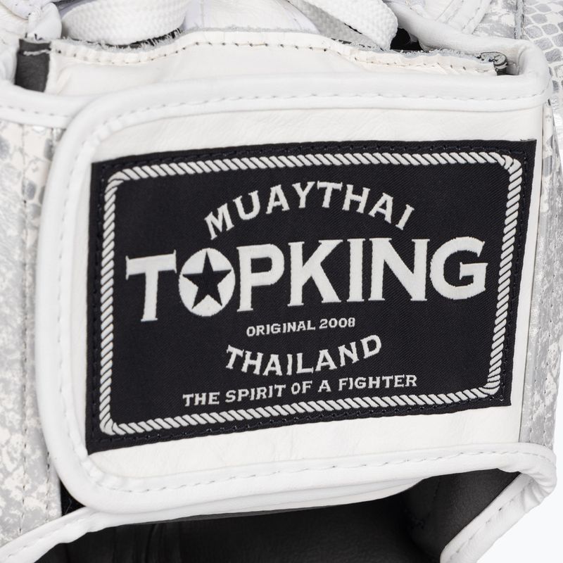 Cască de box Top King Super Star white/silver 5