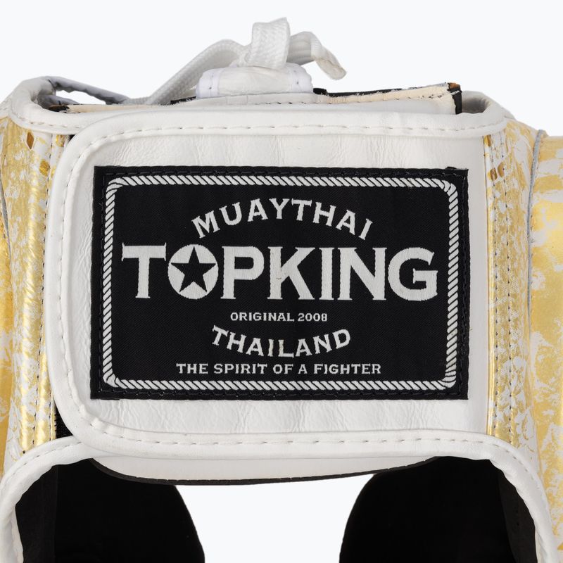 Cască de box Top King Super Star white/gold 5