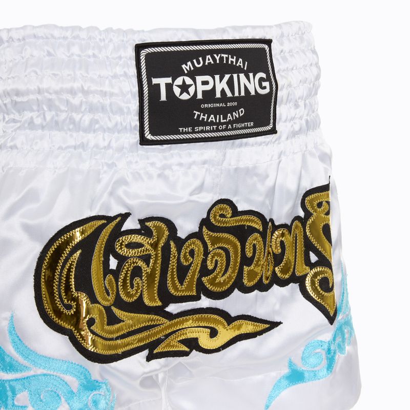 Pantaloni scurți de antrenament Top King Kickboxing white 3