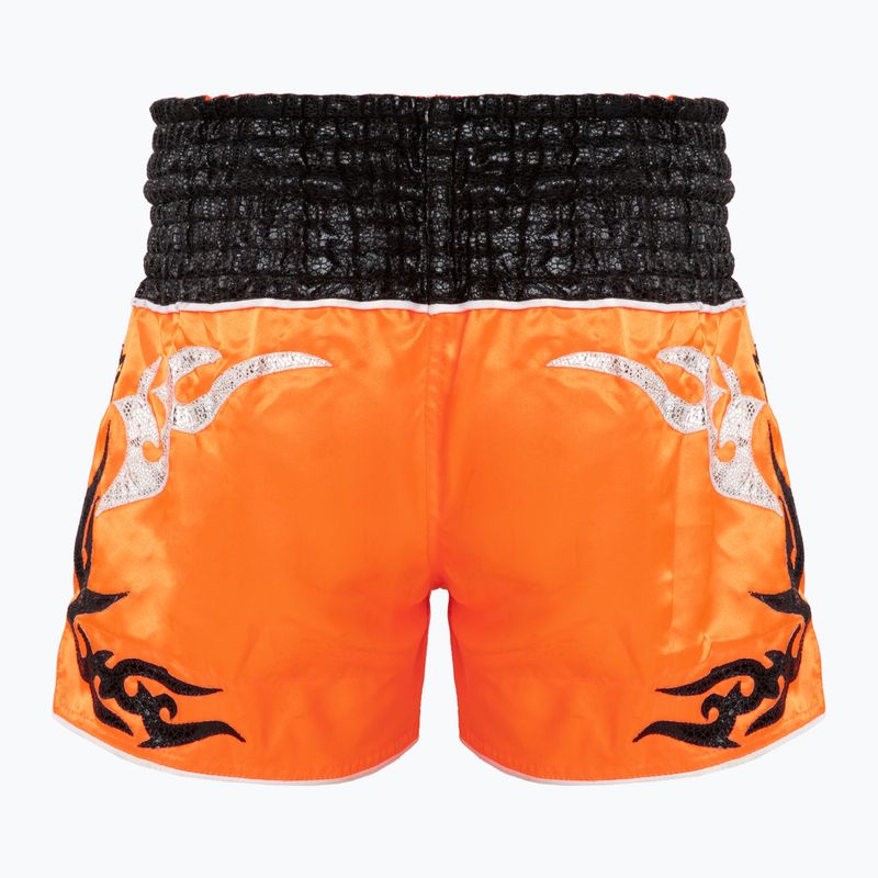 Pantaloni scurți de antrenament Top King Thai Boxing orange/black 2