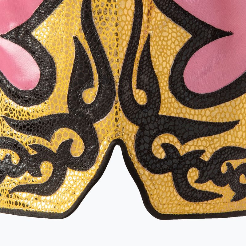 Pantaloni scurți de antrenament Top King Thai Boxing pink/gold 3