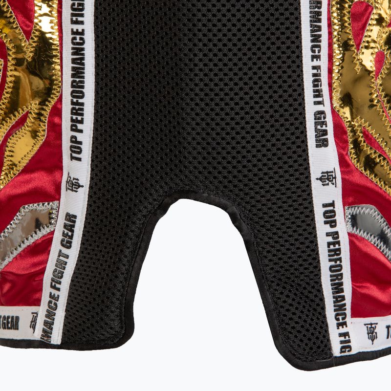 Pantaloni scurți de antrenament Top King Retro Muaythai maroon/gold