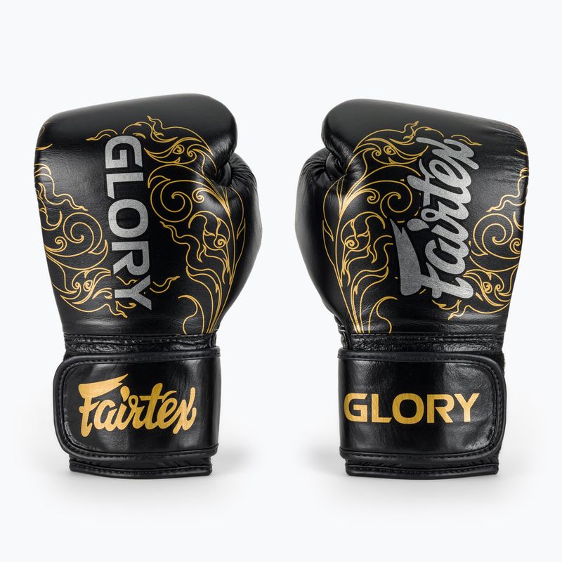 Mănuși de box Fairtex Glory Kickboxing Competition Training Boxing black/gold 2