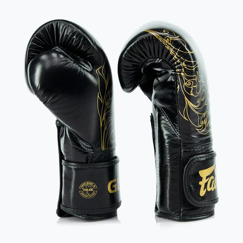 Mănuși de box Fairtex Glory Kickboxing Competition Training Boxing black/gold 3