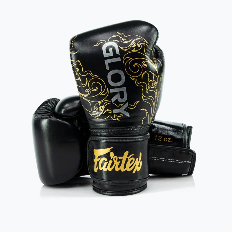 Mănuși de box Fairtex Glory Kickboxing Competition Training Boxing black/gold 4