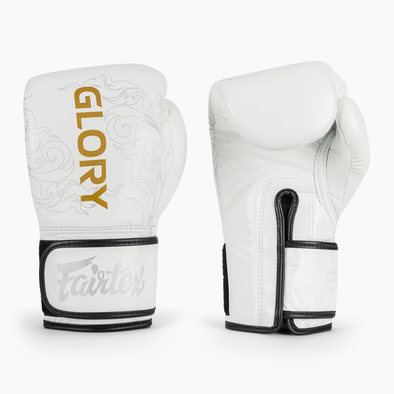 Mănuși de box Fairtex Glory Kickboxing Competition Training Boxing white