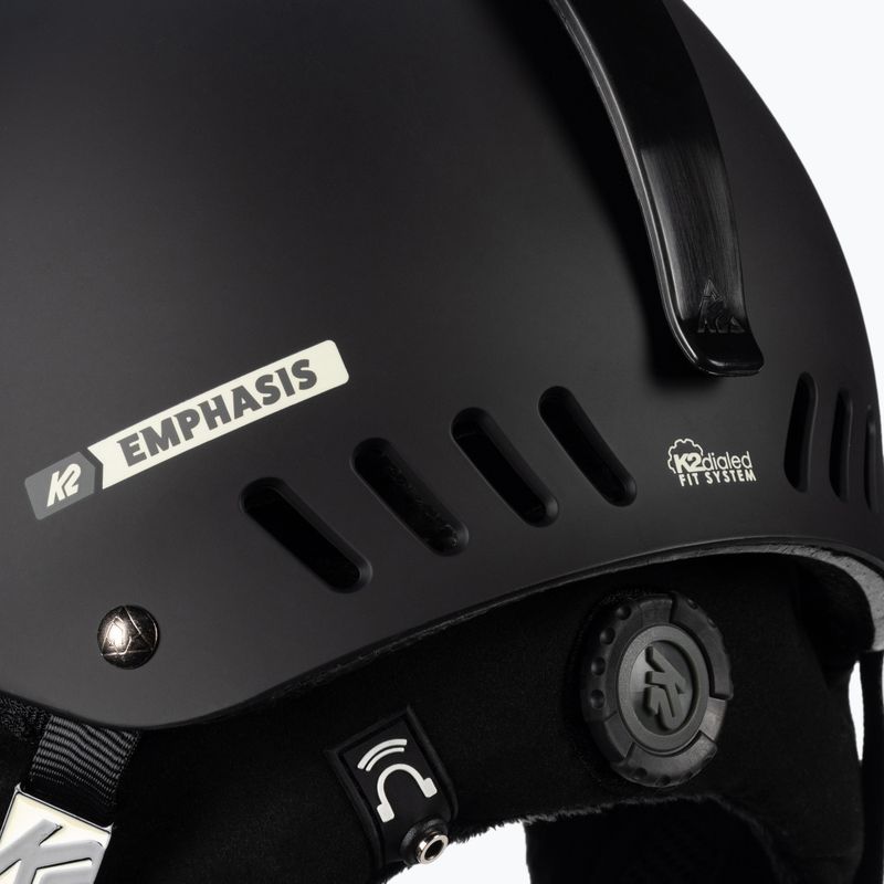 Cască de schi K2 Emphasis negru 10E4008.1.1.1.M 7