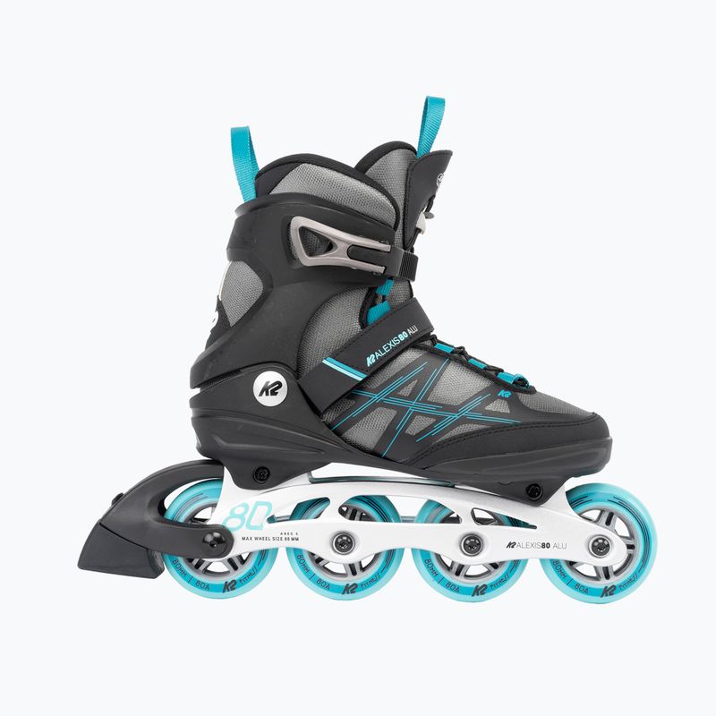 Role pentru femei K2 Alexis 80 Alu grey/cyan 2
