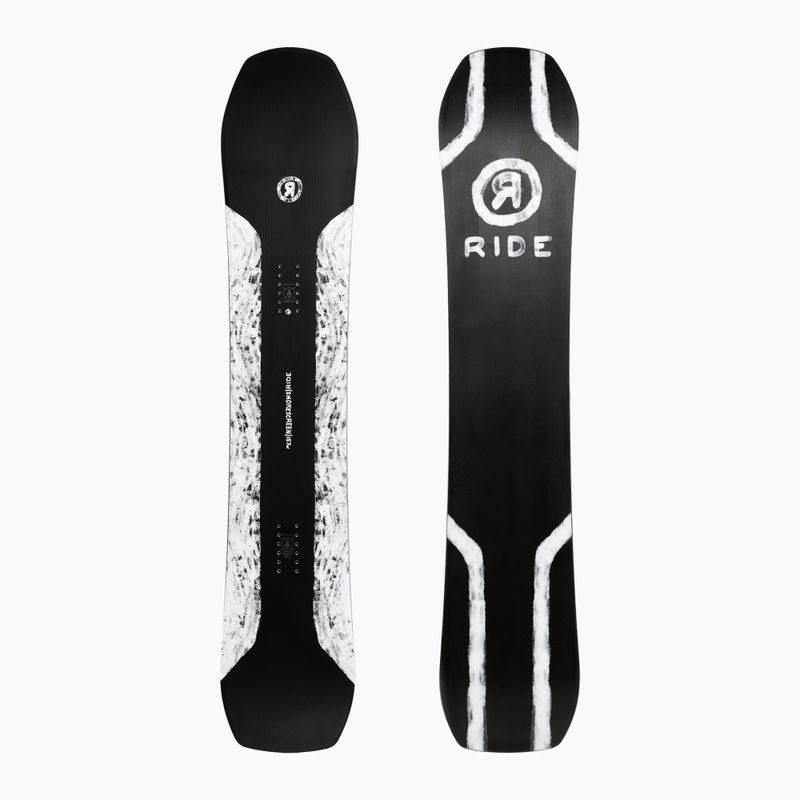Snowboard RIDE Smokescreen negru și alb 12G0024