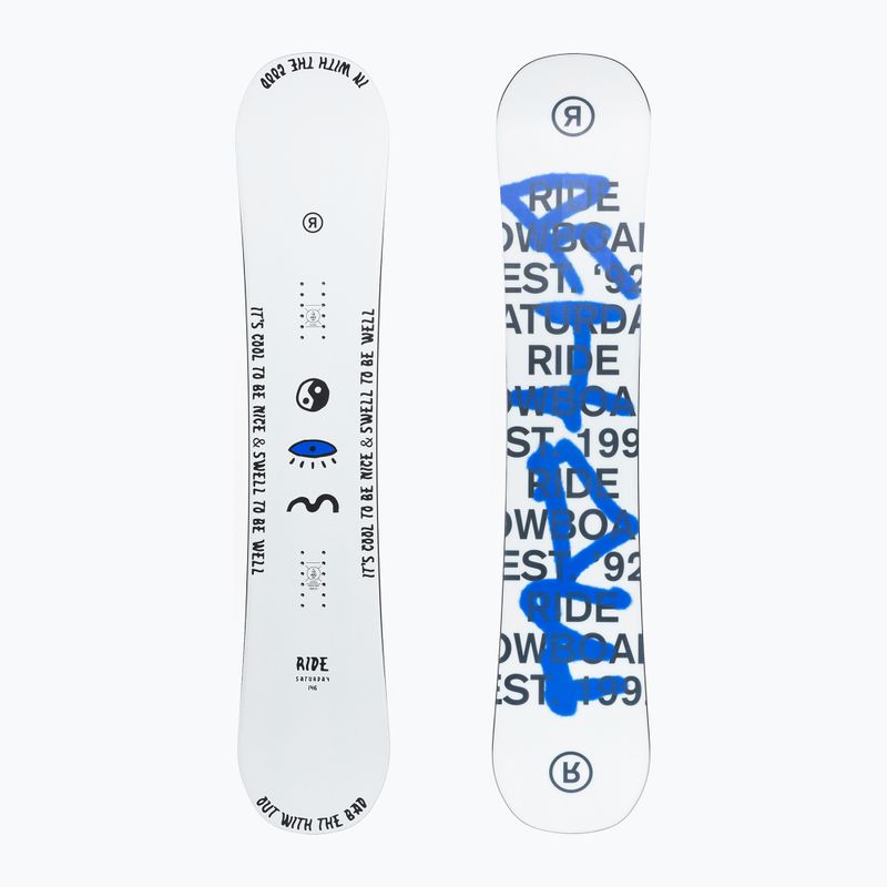 Snowboard pentru femei RIDE Saturday alb-albastru 12G0018
