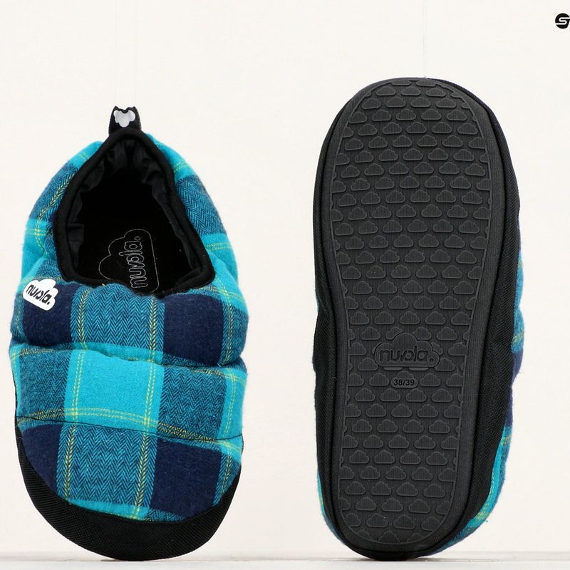 Papuci de iarnă Nuvola Classic Scotland turquoise/blue