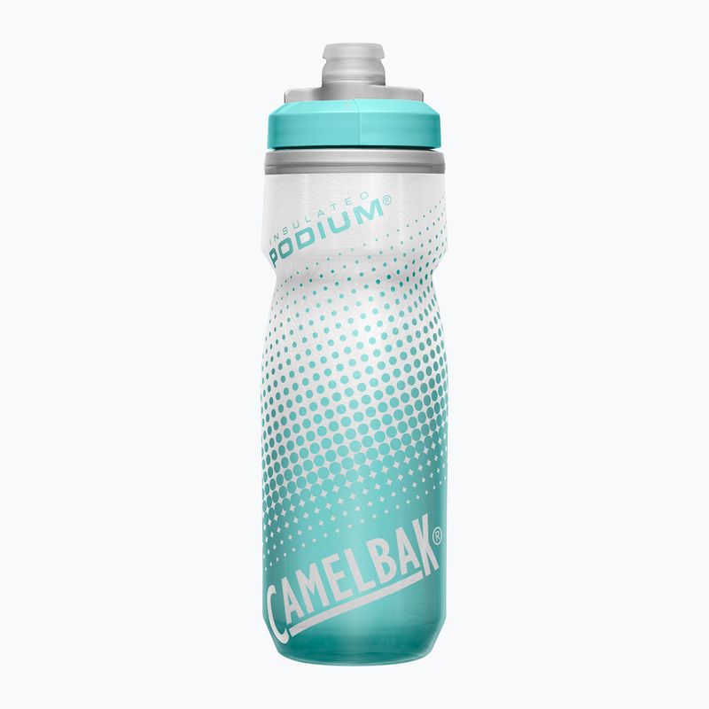 Bidon de bicicletă CamelBak Podium Chill 620 ml grey/ teal stripe