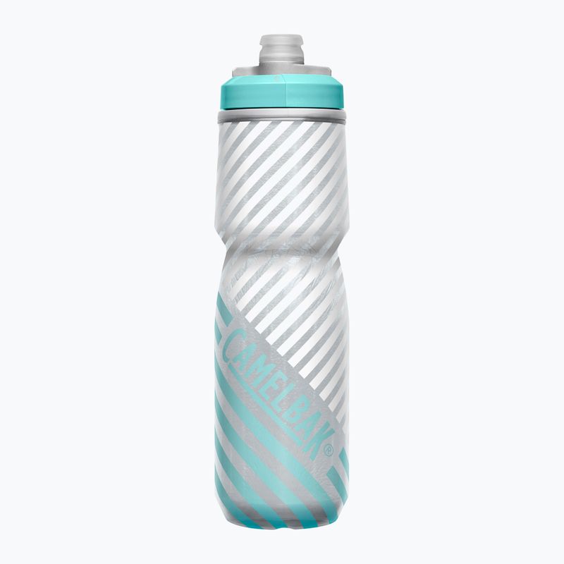 Bidon de bicicletă CamelBak Podium Chill 710 ml grey/ teal stripe