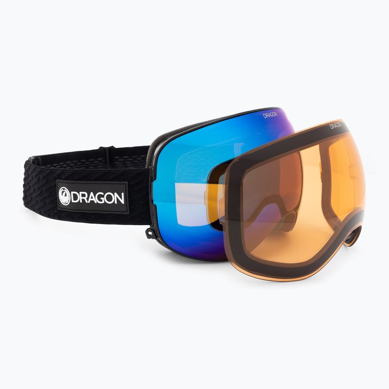 Ochelari de schi DRAGON X2 icon blue/lumalens blue ion/amber albastru/amber