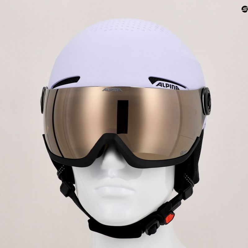 Cască de schi Alpina Arber Visor Q Lite liliac mat 7