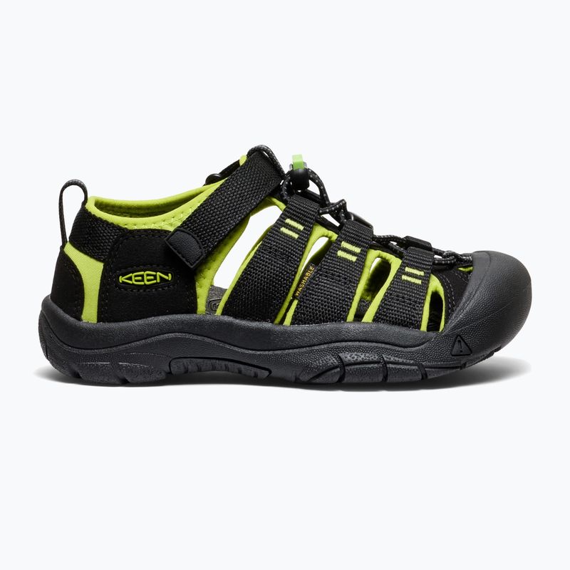 Sandale pentru copii KEEN Newport H2 black/lime green 2