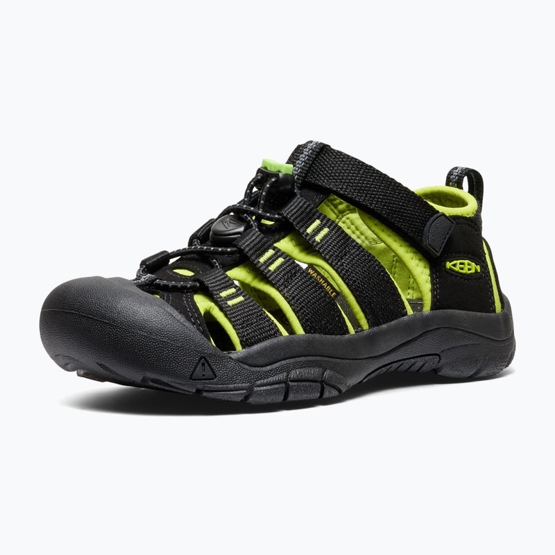Sandale pentru copii KEEN Newport H2 black/lime green 4