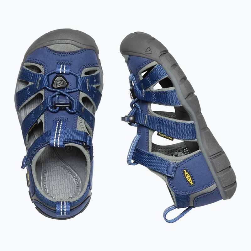Sandale de trekking pentru copii KEEN Seacamp II CNX blue depths/gargoyole