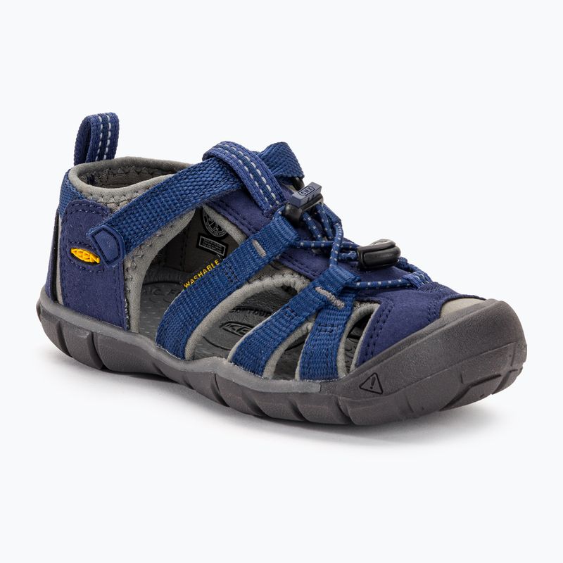 Sandale de trekking pentru copii KEEN Seacamp II CNX blue depths/gargoyole