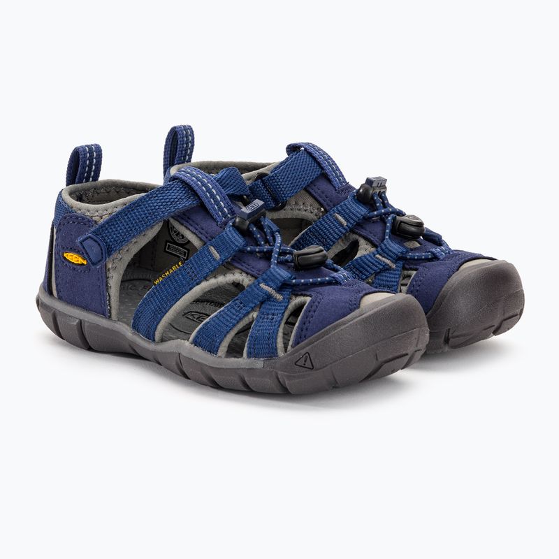 Sandale de trekking pentru copii KEEN Seacamp II CNX blue depths/gargoyole