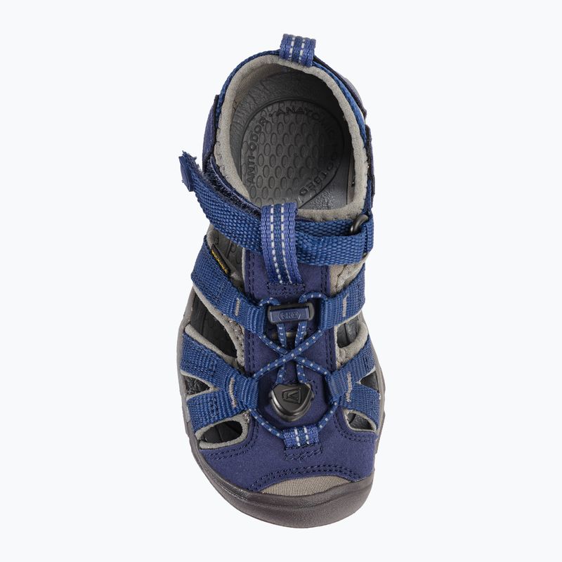 Sandale de trekking pentru copii KEEN Seacamp II CNX blue depths/gargoyole