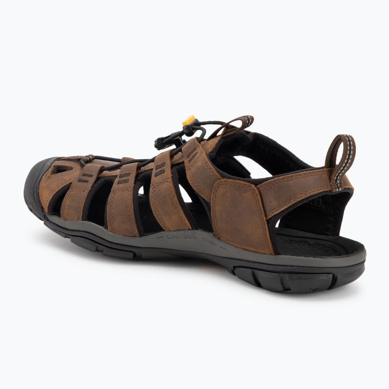 Sandale pentru bărbați KEEN Clearwater Cnx Leather dark earth/black 3