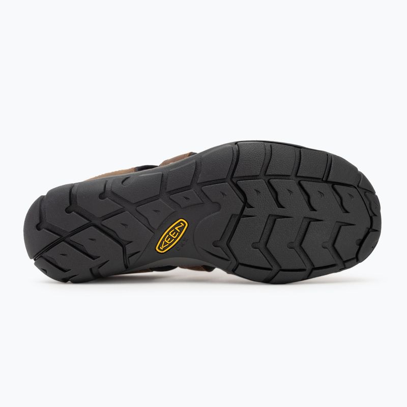 Sandale pentru bărbați KEEN Clearwater Cnx Leather dark earth/black 4