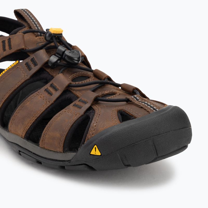 Sandale pentru bărbați KEEN Clearwater Cnx Leather dark earth/black 7