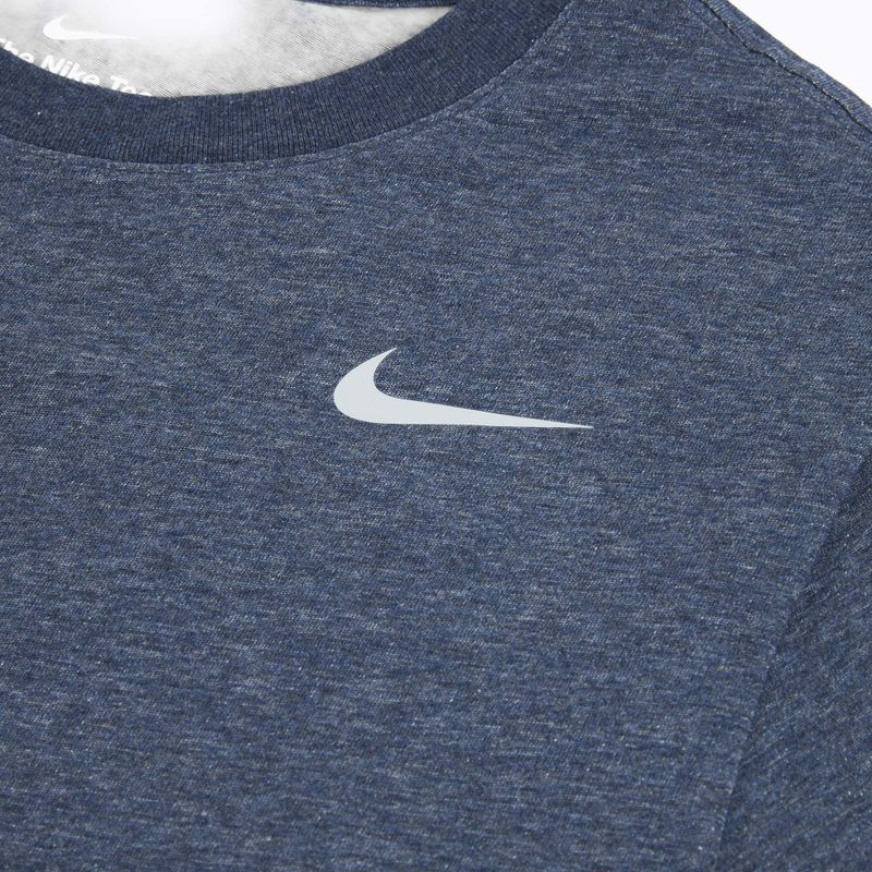 Tricou pentru bărbați Nike Dri-Fit smokey obsidian heather/matte silver 3
