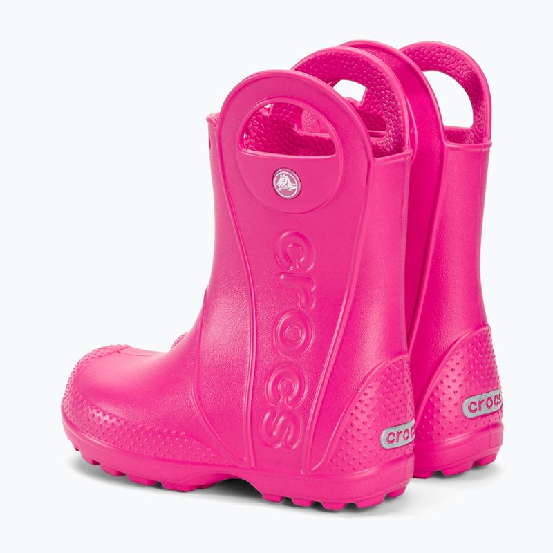 Papuci pentru copii Crocs Handle Rain Boot Kids candy pink 3
